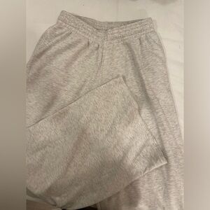 Wide-Leg Heather Cloud Gray Sweats